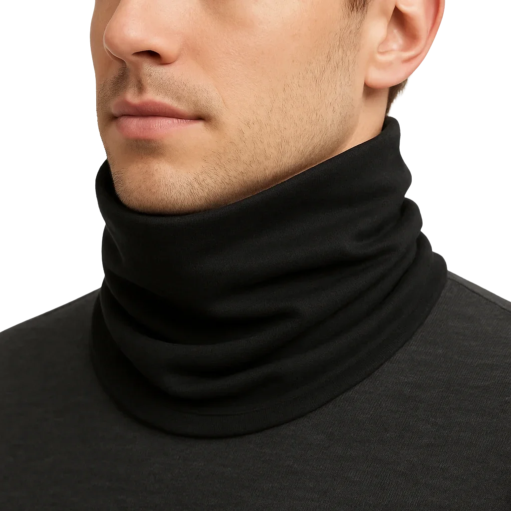 a man wearing a black turtleneck