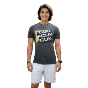 a man in a black shirt