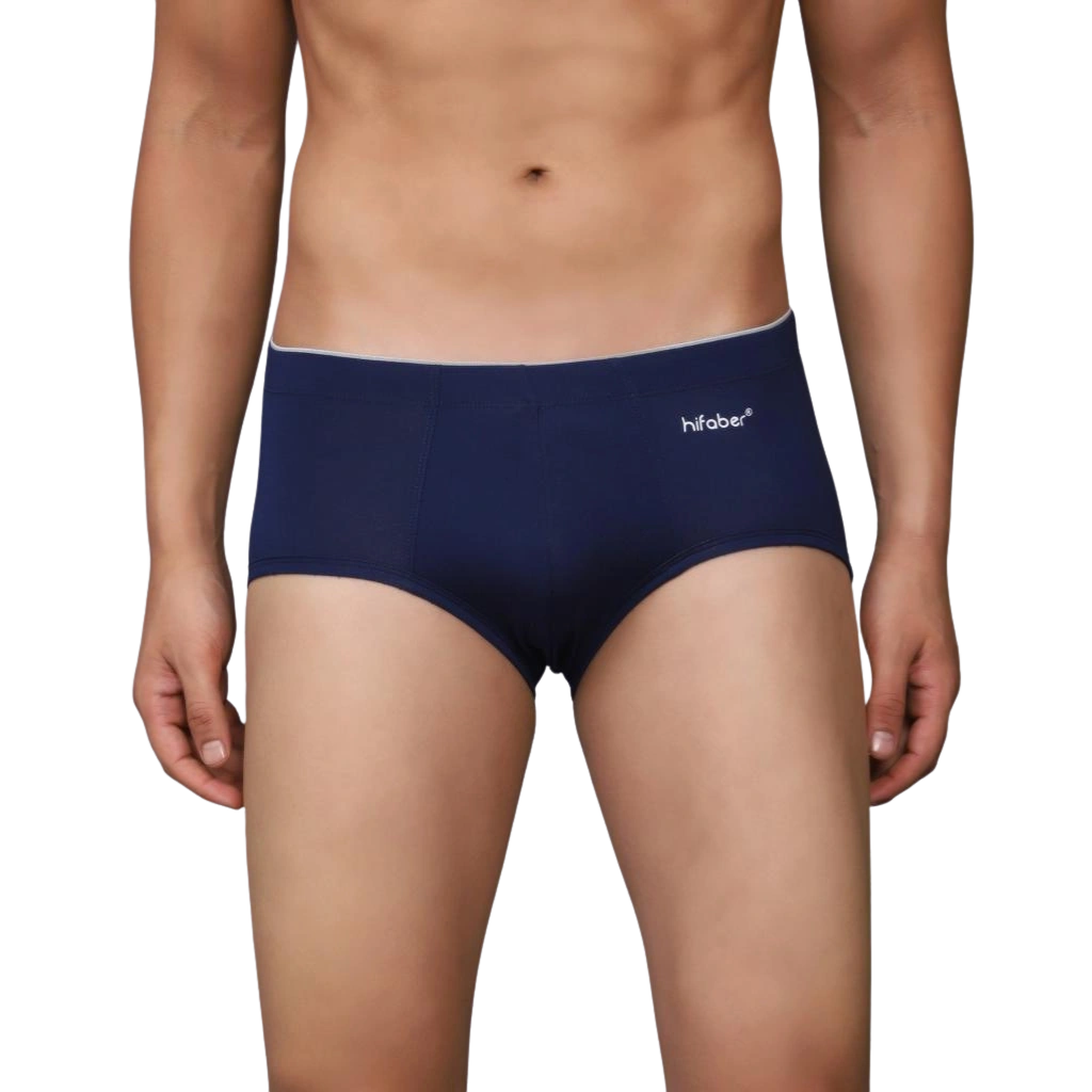 a man wearing blue underwear