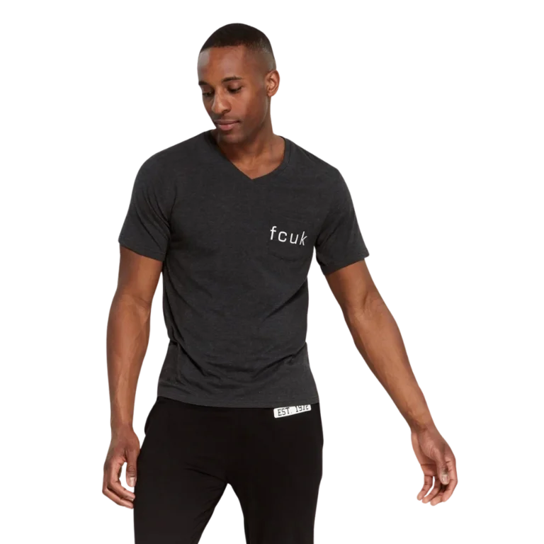 a man in a black shirt
