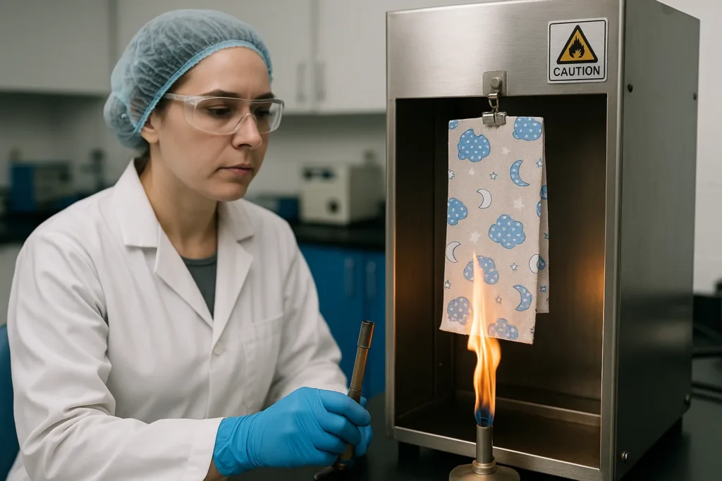 Flame Test on Pajamas – Lab Certification