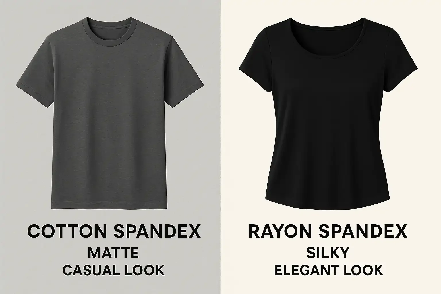 Cotton vs Rayon Cotton-Spandex vs Rayon-Spandex