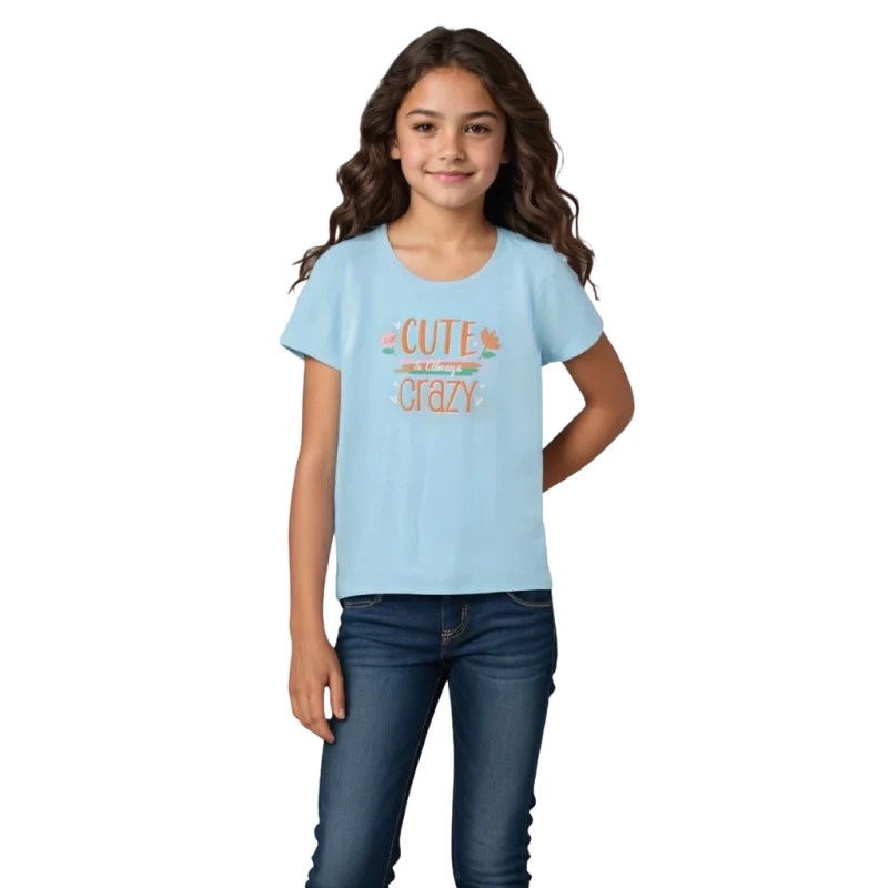 Senior Girls Clothing_Mirthuni Apparel a girl standing in a blue shirt