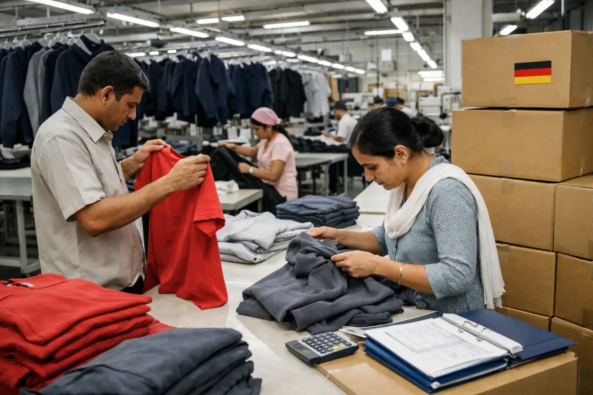 Knitwear manufacturing process for Germany apparel programs