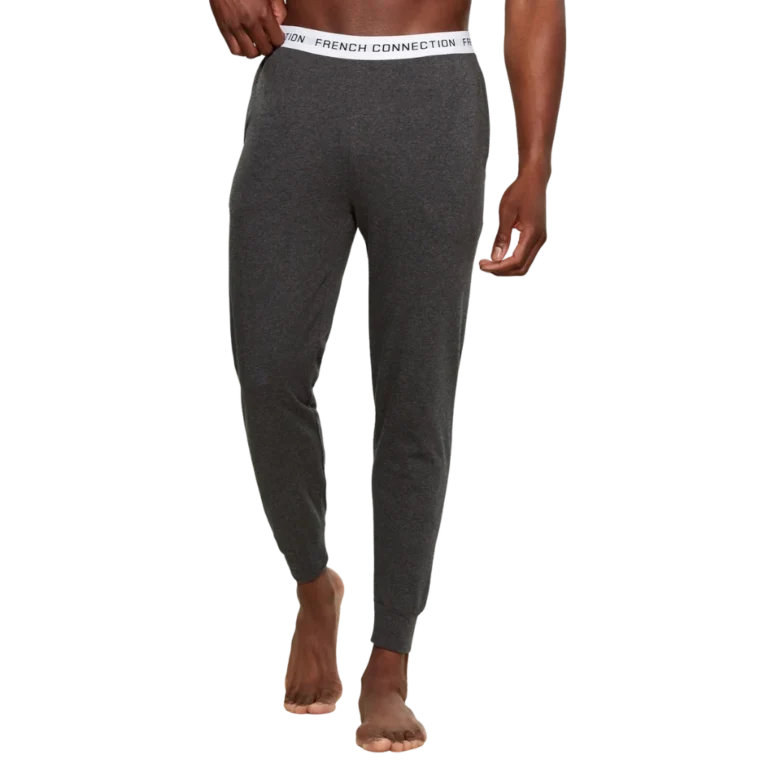 a man wearing grey pants