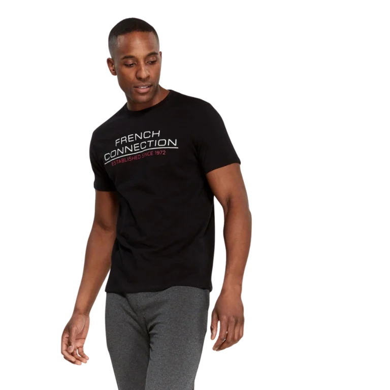 a man in a black shirt