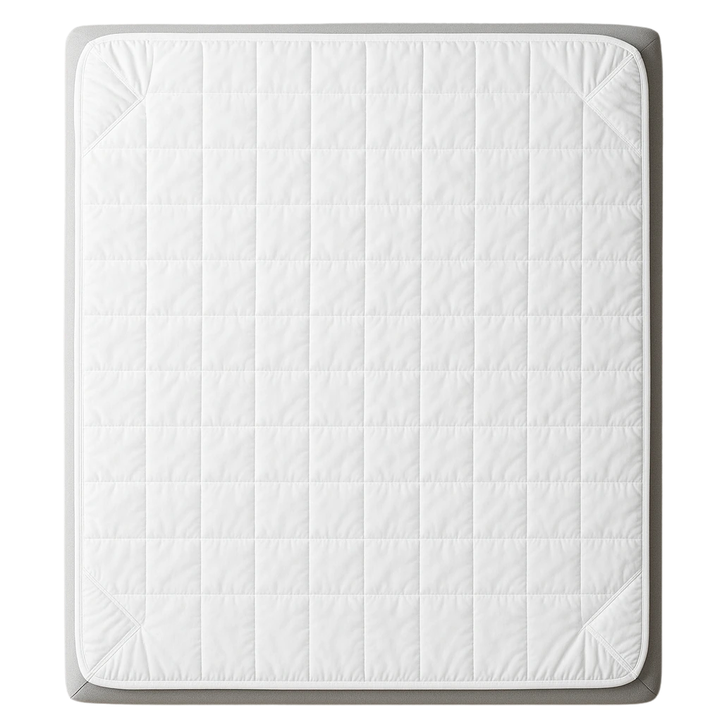 a white mattress on a black background