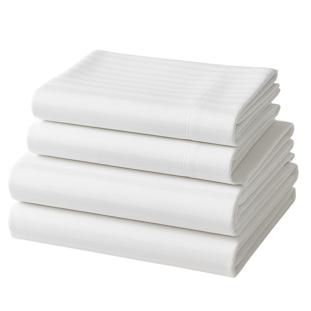 a stack of white sheets