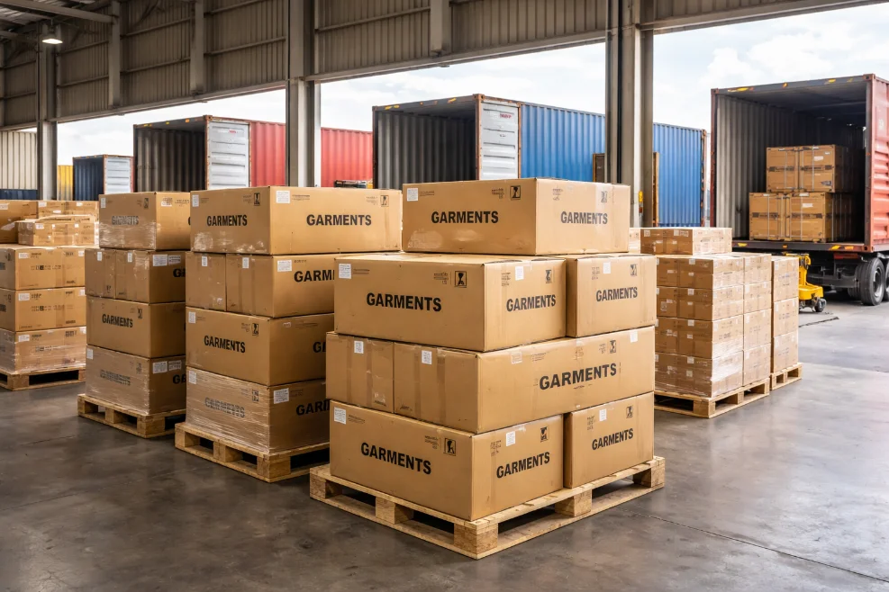 garment export shipment clothing manufacturing overseas