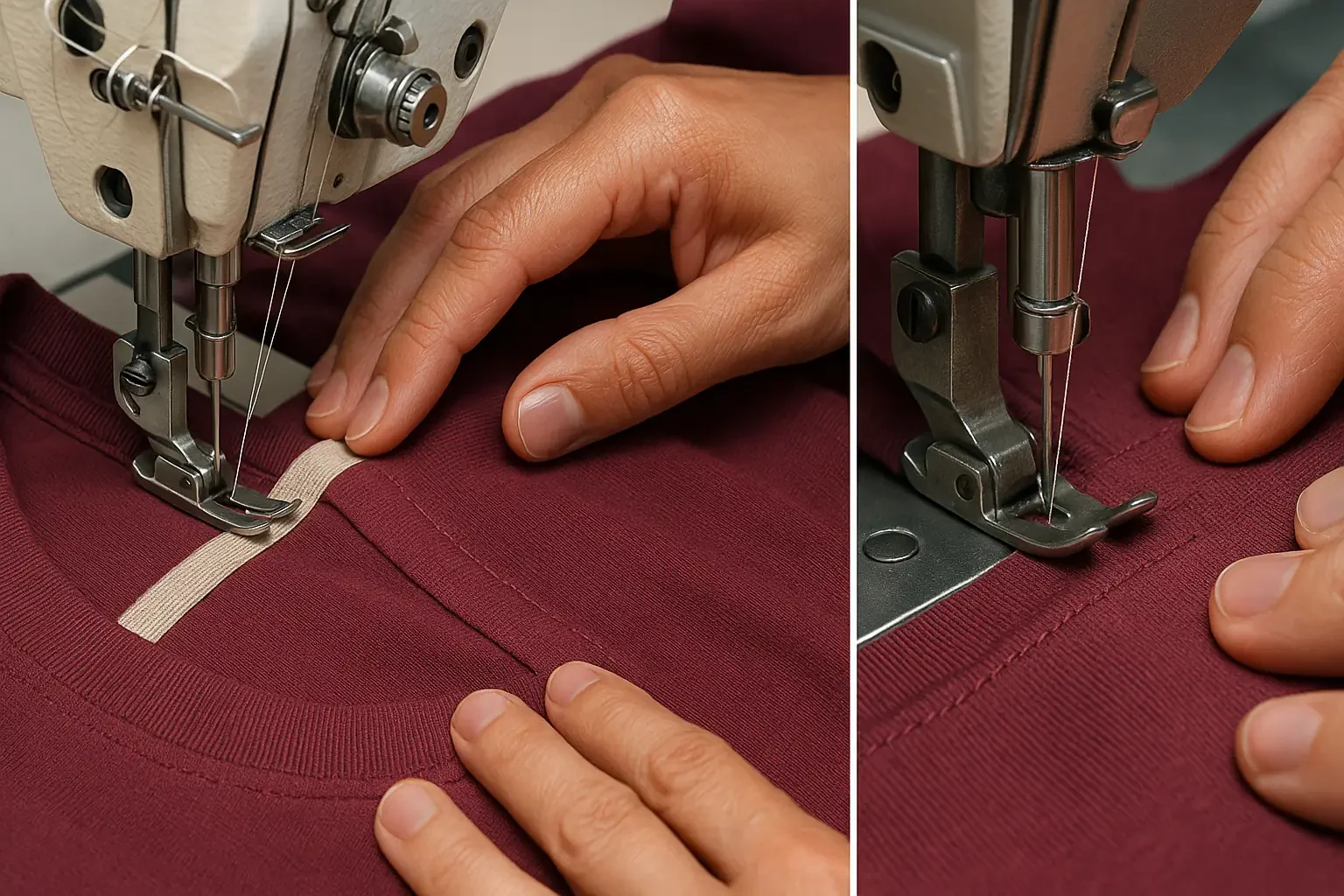 Oversized tshirt stitching process