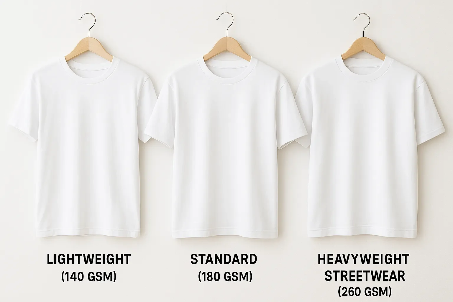 T-Shirts Thickness Display